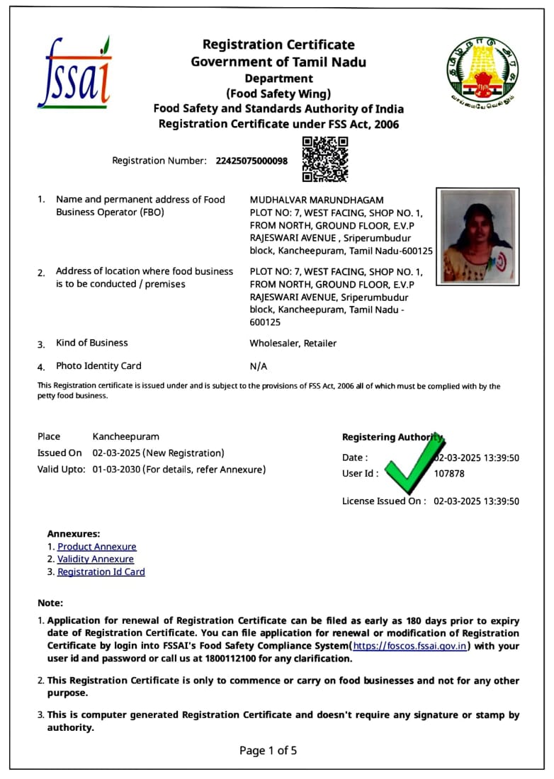 FSSAI Certificate