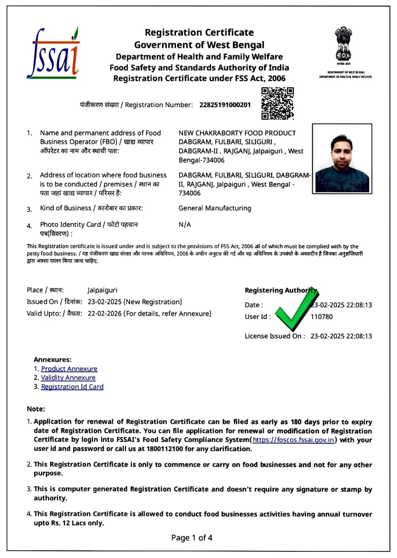 FSSAI Certificate