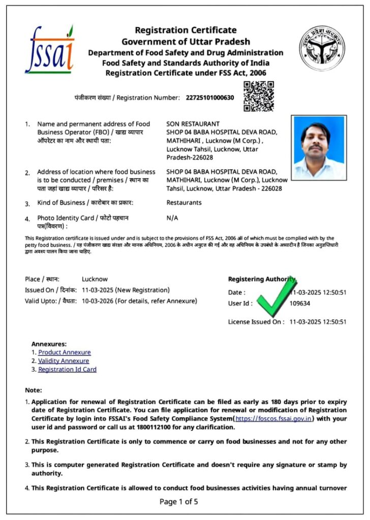 FSSAI License-Legal India Taxation